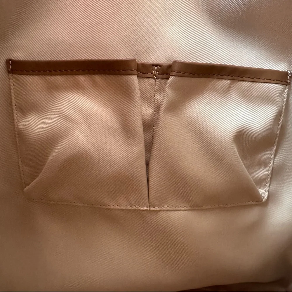 Sam Edelman Bay Large Leather Hobo Bag Chainlink Strap Caramel NWT